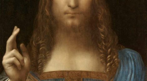 Leonardo da Vinci Salvator Mundi c.1500 oil on walnut 45.4 × 65.6 cm 470x260